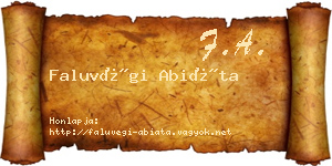 Faluvégi Abiáta névjegykártya